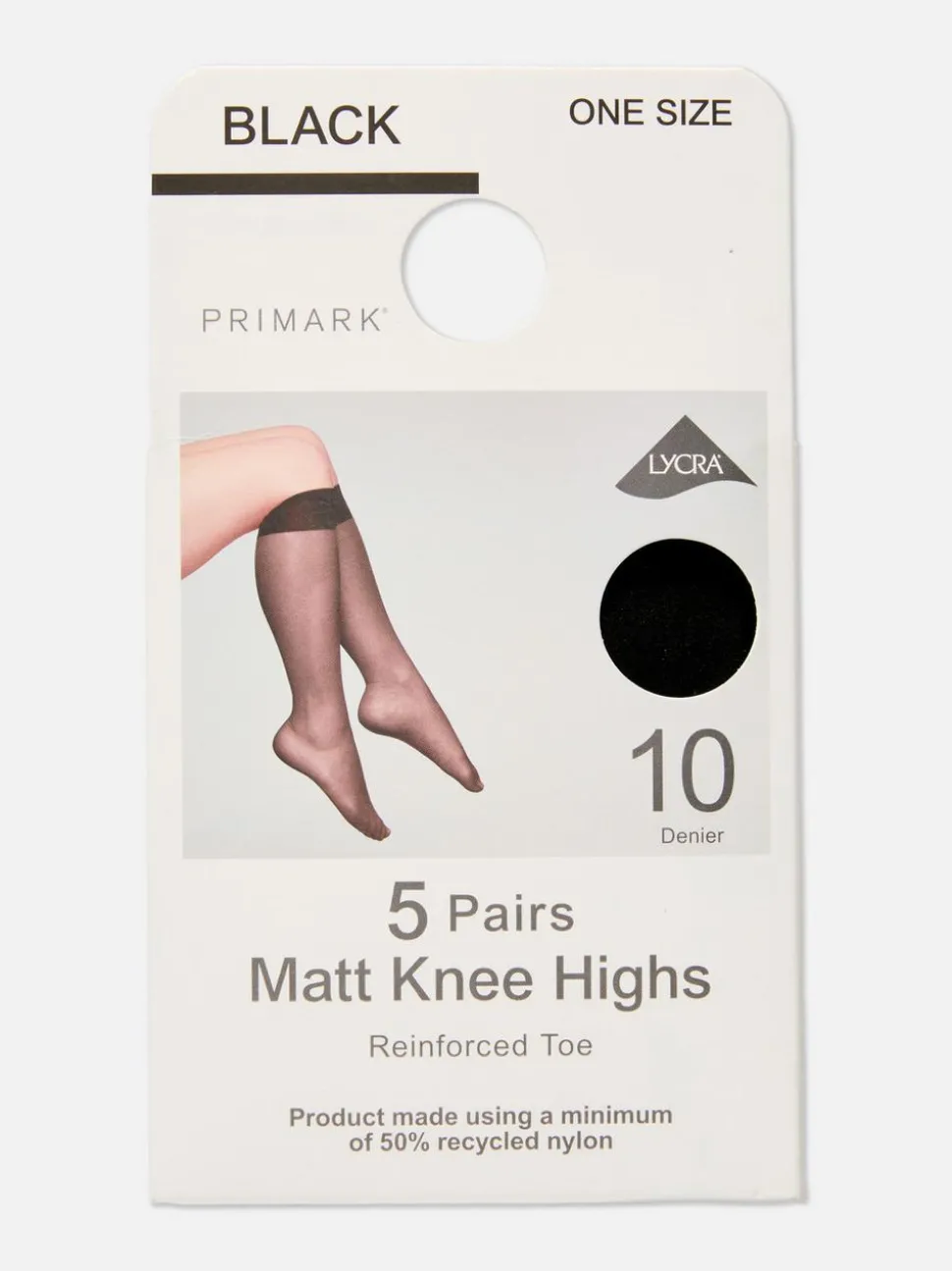 Matte Kniestrümpfe, 5er-Pack