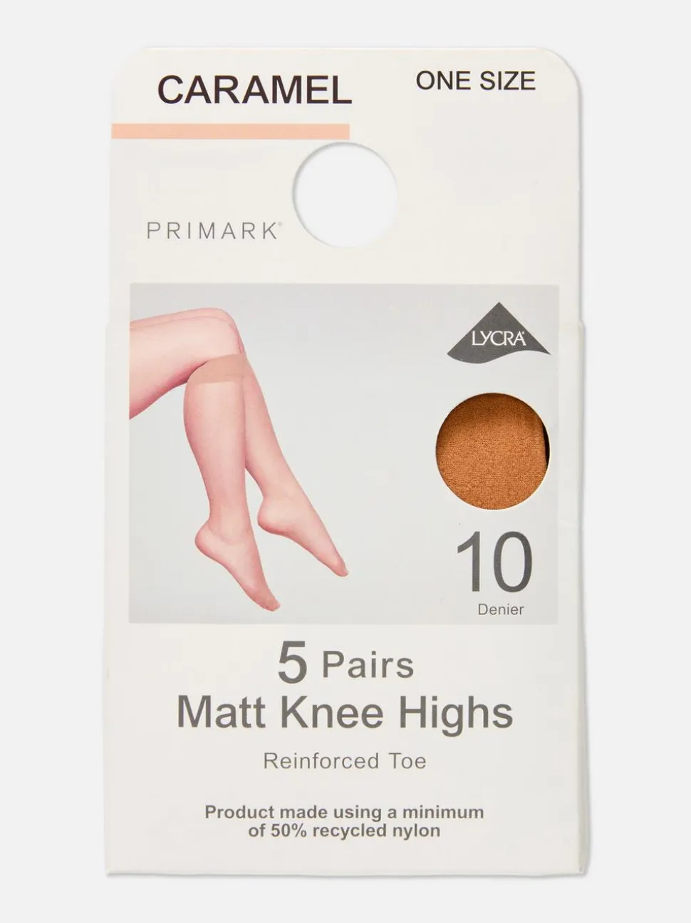 Matte Kniestrümpfe, 5er-Pack
