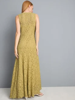Maxikleid mit Stretchanteil und Spitze