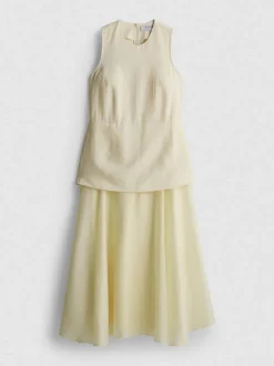 Mehrlagiges „The Edit“ Midikleid mit Schößchen