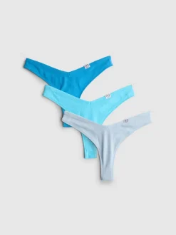 Miami-Tangas aus Baumwolle, 3er-Pack