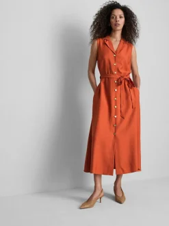 Midi-Blusenkleid mit Gürtel