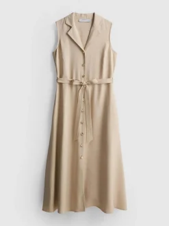 Midi-Blusenkleid mit Gürtel