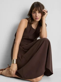 Midikleid in Säulenform
