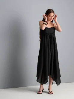 Midikleid mit Zipfelsaum