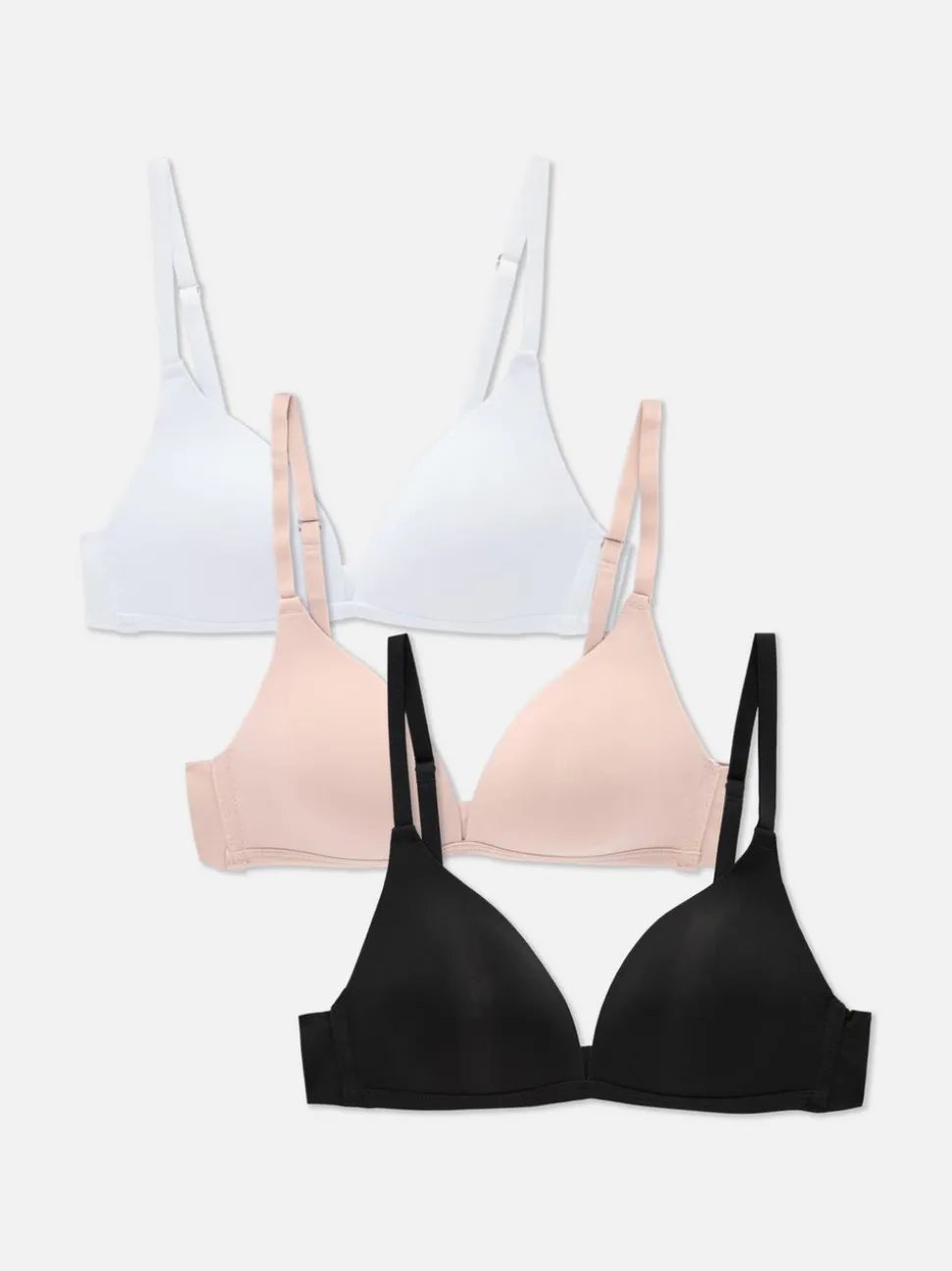 Mikrofaser-BHs ohne Bügel, 3er-Pack