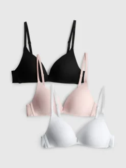 Mikrofaser-BHs ohne Bügel, 3er-Pack