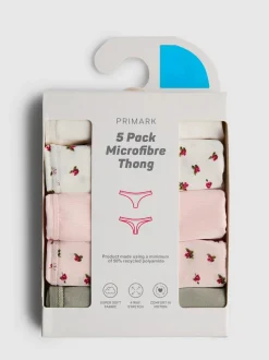 Mikrofaser-Tangas, 5er-Pack