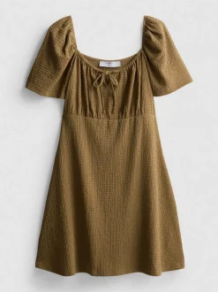 Milchmädchen-Minikleid in Knitteroptik