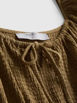 Milchmädchen-Minikleid in Knitteroptik