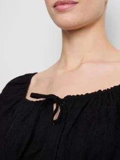 Milchmädchen-Minikleid in Knitteroptik