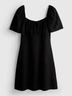 Milchmädchen-Minikleid in Knitteroptik