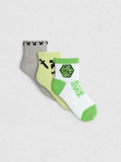 „Minecraft“ Viertellange Socken, 3er-Pack
