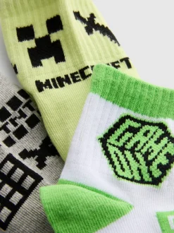 „Minecraft“ Viertellange Socken, 3er-Pack
