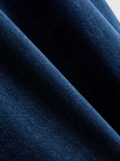 Mini-Etuikleid aus Baumwoll-Denim mit Kragen