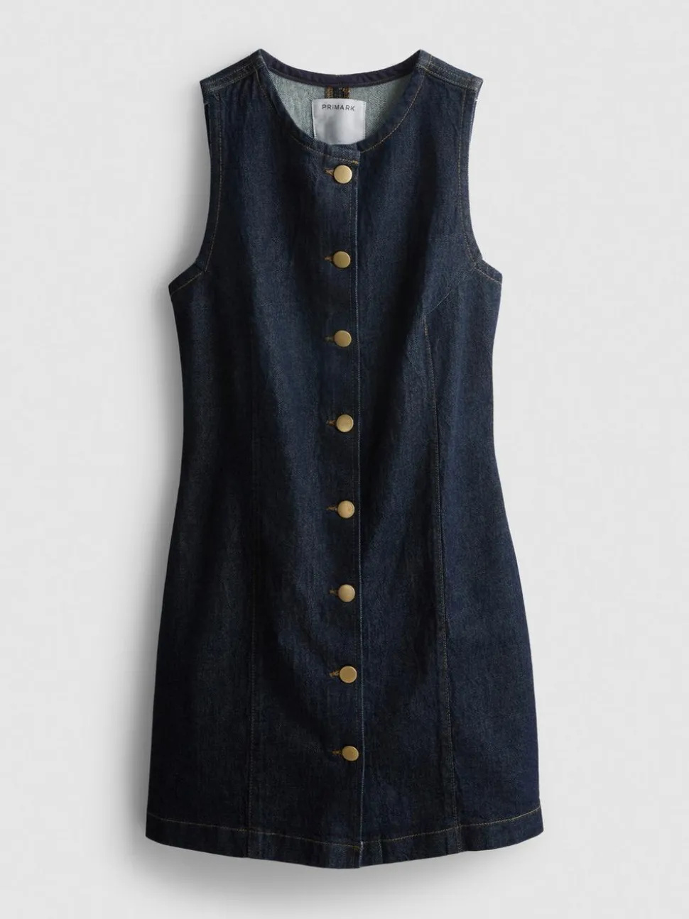 Minikleid aus Baumwoll-Denim mit Knopfleiste