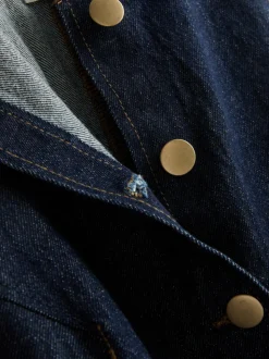 Minikleid aus Baumwoll-Denim mit Knopfleiste