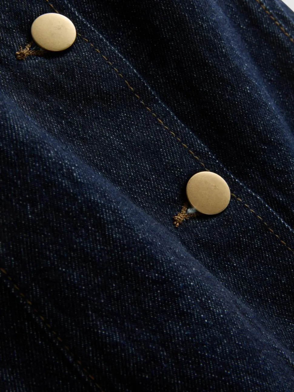 Minikleid aus Baumwoll-Denim mit Knopfleiste