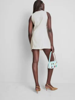 Minikleid aus Baumwoll-Denim mit Knopfleiste