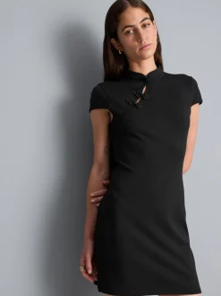 Minikleid mit Stehkragen