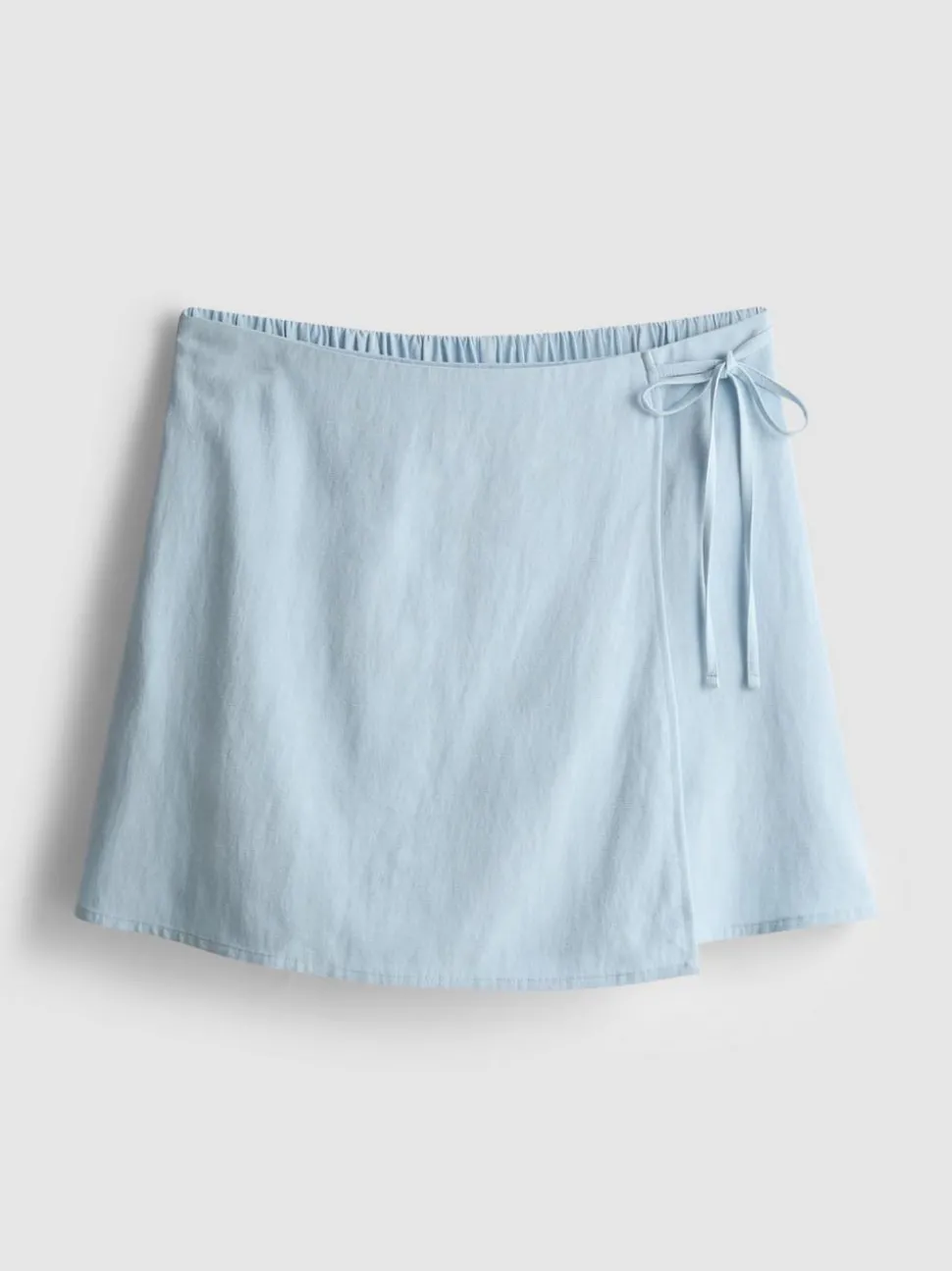 Mini-Skort aus Leinengemisch seitlich zum Binden