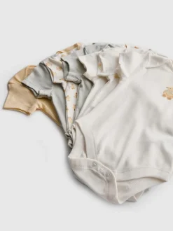 0–36 Monate | Bodys aus reiner Baumwolle mit Entengrafik, 7er-Pack