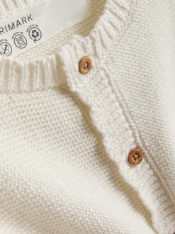 0–18 Monate | Cardigan mit Bogenkante für Neugeborene