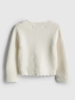 0–18 Monate | Cardigan mit Bogenkante für Neugeborene