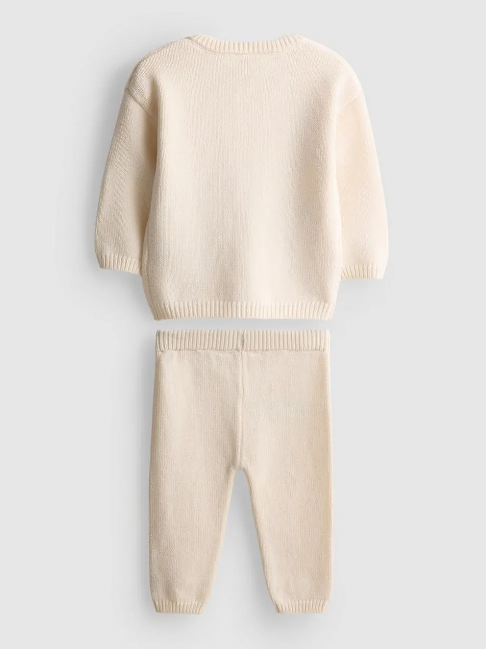 0–18 Monate | Cardigan mit Stickerei und Leggings aus reiner Baumwolle für Neugeborene