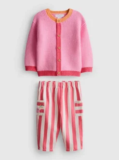 0–18 Monate | Cardigan und Hose für Neugeborene