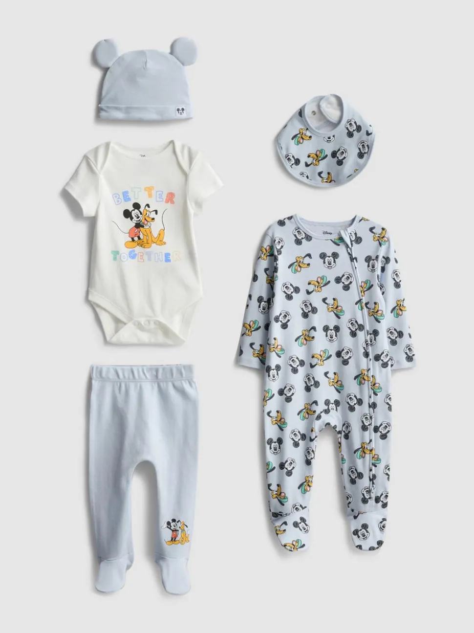 0–9 Monate | „Disney Micky Maus“ Starterset für Neugeborene, 5-teilig