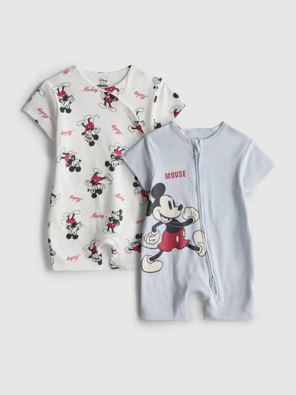 0–24 Monate | „Disney Micky Maus“ Strampler, 2er-Pack