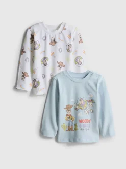 0–18 Monate | „Disney Pixar Toy Story“ Langarmshirts für Neugeborene, 2er-Pack