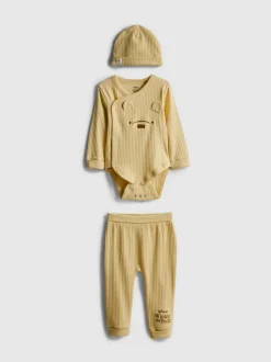 0–18 Monate | „Disney Winnie Puuh“ Bekleidungsset für Neugeborene, 3-teilig