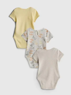 0–18 Monate | „Disney Winnie Puuh“ Mitwachs-Bodys für Neugeborene, 3er-Pack