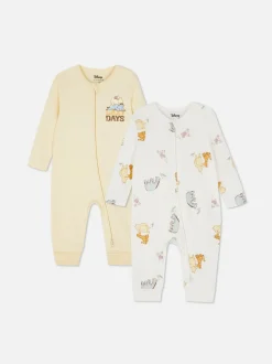 0–24 Monate | „Disney Winnie Puuh“ Strampler mit Reißverschluss, 2er-Pack