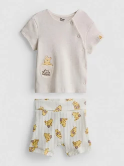 0–18 Monate | „Disney Winnie Puuh“ Wickeltop und Shorts für Neugeborene