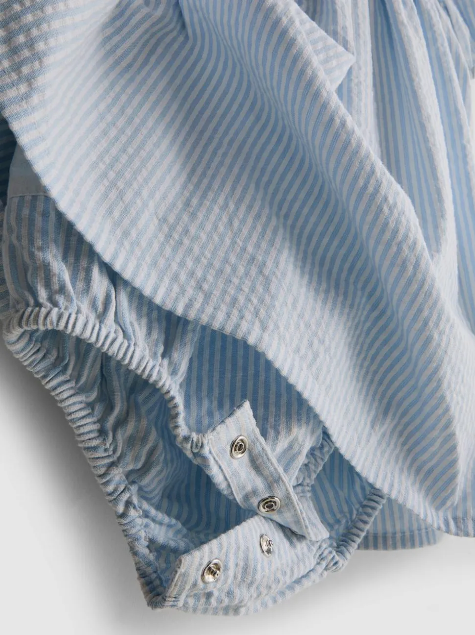 0–18 Monate | Gestreiftes Seersucker-Hängerkleid für Neugeborene