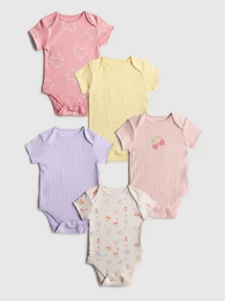 0–36 Monate | Kurzärmelige Bodys, 5er-Pack