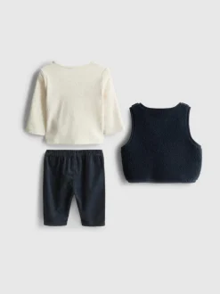 0–18 Monate | Langarmshirt, Hose und Weste für Neugeborene