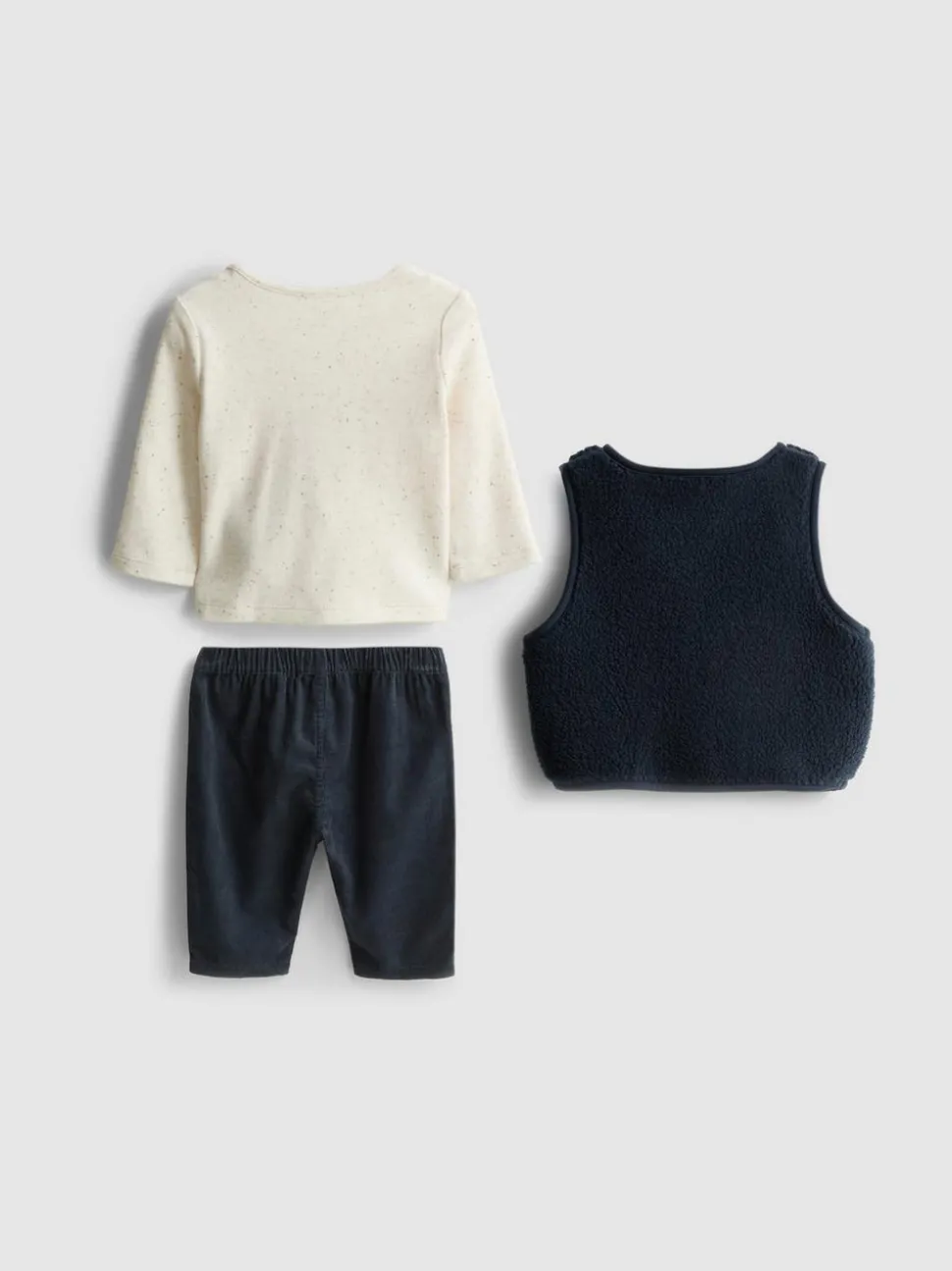 0–18 Monate | Langarmshirt, Hose und Weste für Neugeborene