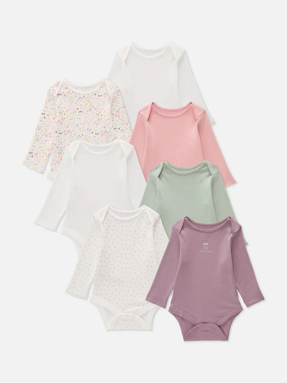 0–36 Monate | Langärmelige Bodys, 7er-Pack
