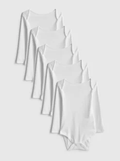 0-36 Monate | Langärmelige Bodysuits, 5er-Pack