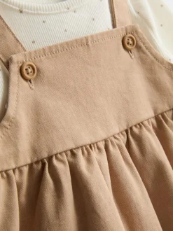 0–18 Monate | Langärmeliger Body und Trägerkleid für Neugeborene im Set