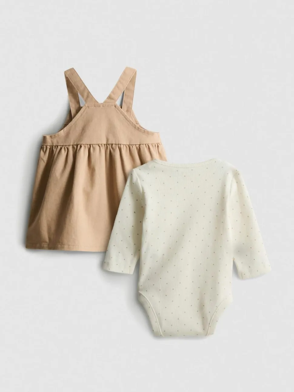 0–18 Monate | Langärmeliger Body und Trägerkleid für Neugeborene im Set
