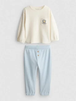 0–18 Monate | Sweatshirt und Jogginghose mit hohem Baumwollanteil für Neugeborene im Set