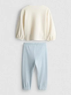 0–18 Monate | Sweatshirt und Jogginghose mit hohem Baumwollanteil für Neugeborene im Set