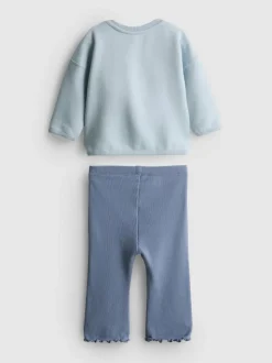0–18 Monate | Sweatshirt und Leggings mit hohem Baumwollanteil für Neugeborene im Set