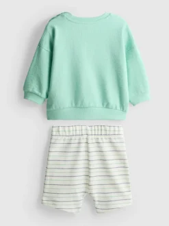 0–18 Monate | Sweatshirt und Shorts im Set für Neugeborene