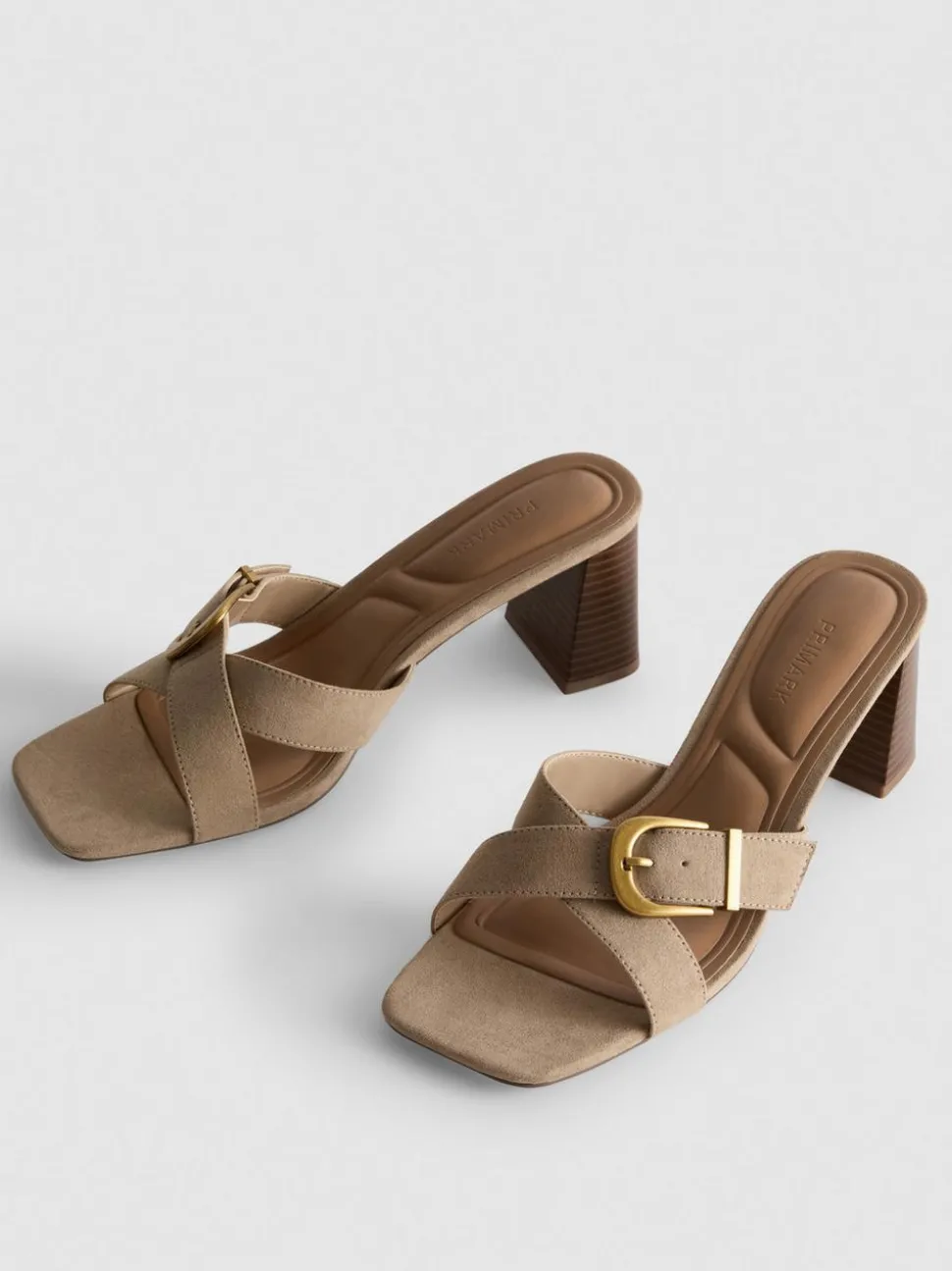 Mules mit Blockabsatz und Schnalle